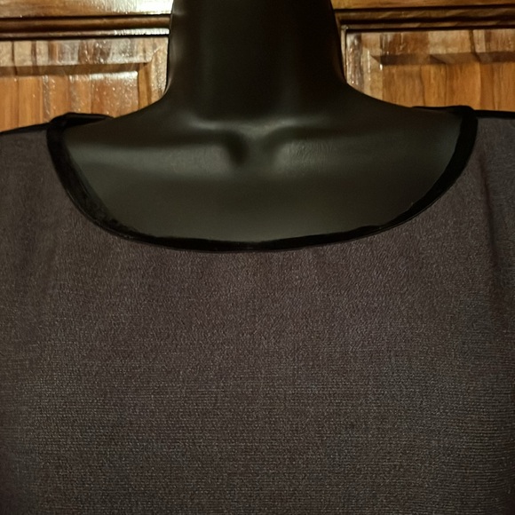 Gray & Black Velvet Detailed Long Sleeve Dress - Picture 6 of 13